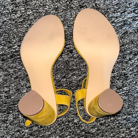 NWOT Never Worn Bleecker & Bond Viola 4" Sandal Heels (Size 6, Yellow/Clear) - Picture 6 of 7